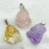 Natural Stone Quartz Crystal Mineralen Specimen Charms Pendants for DIY Jewelry