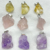 Natural Stone Quartz Crystal Mineralen Specimen Charms Pendants for DIY Jewelry