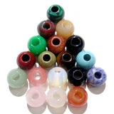 Quartz Crystal Round Big Hole Beads 12*14MM Pendant for DIY Jewelry Making