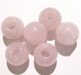 Quartz Crystal Round Big Hole Beads 12*14MM Pendant for DIY Jewelry Making