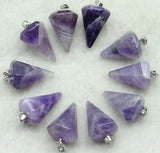 Natural Stone Charms Pendant 24pcs for DIY Necklace Making