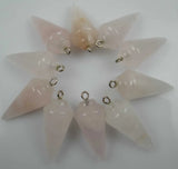 Natural Stone Quartz Crystal Pendulum Pendant For DIY Necklaces 12Pcs