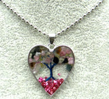 7 Chakra Reiki Healing Tree Heart-shaped Pendant for Diy Jewelry Making Necklace