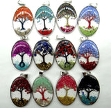 Chakra Reiki Healing Tree Pendant for Jewelry Making