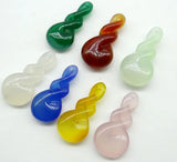 Natural Stone Quartz Turquoises Agates Ruyi Gems Beads Pendants Necklace