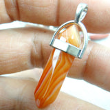 Natural Stone Quartz Crystal Turquoises Agates Pillar Charms Chakra Pendant