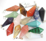 12PCS Natural Stone Quartz Crystal Pendant for DIY Jewelry Making