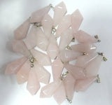 12PCS Natural Stone Quartz Crystal Pendant for DIY Jewelry Making