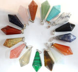 12PCS Natural Stone Quartz Crystal Pendant for DIY Jewelry Making