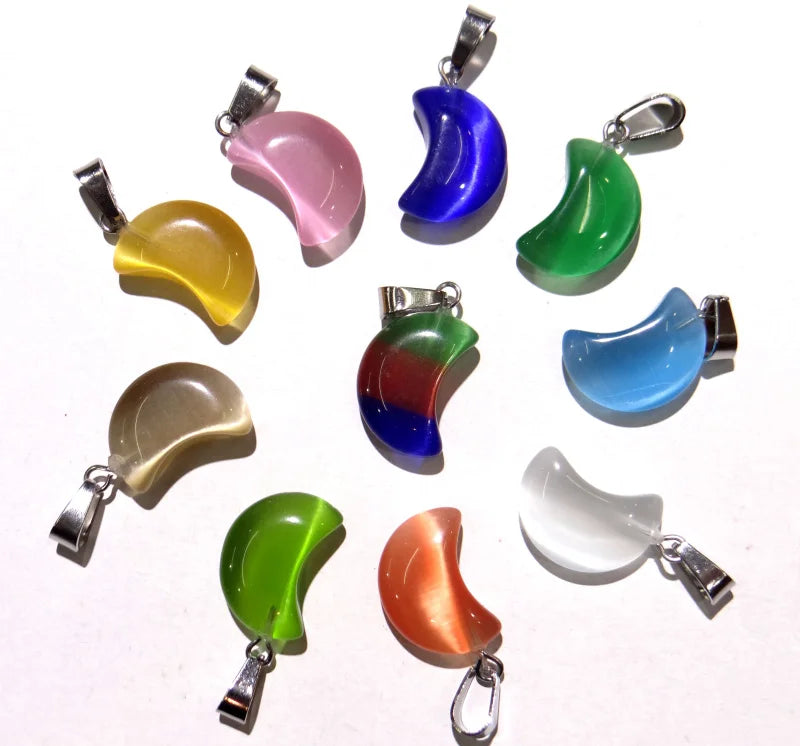 Natural Stone Quartz Crystal Turquoises Charms Pendants for DIY Jewelry Making