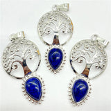 Natural Stone Quartz Crystal Tree of Life Pendant Charm DIY Jewelry Making