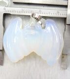 8PC Natural Stone Carved Bat Pendant for DIY Jewelry Making Necklace
