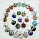 Crystal Tiger Eye Opal Sunglasses Pendant Charm Round Pendants