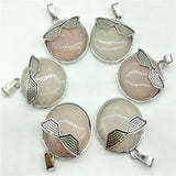 Crystal Tiger Eye Opal Sunglasses Pendant Charm Round Pendants