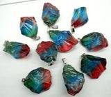 Natural Stone Quartz Crystal Tiger Eye Turquoises Charms Pendants