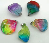 Natural Stone Quartz Crystal Tiger Eye Turquoises Charms Pendants