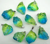 Natural Stone Quartz Crystal Tiger Eye Turquoises Charms Pendants