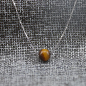 Natural Stone Quartz Tiger Eye Pendants Necklace