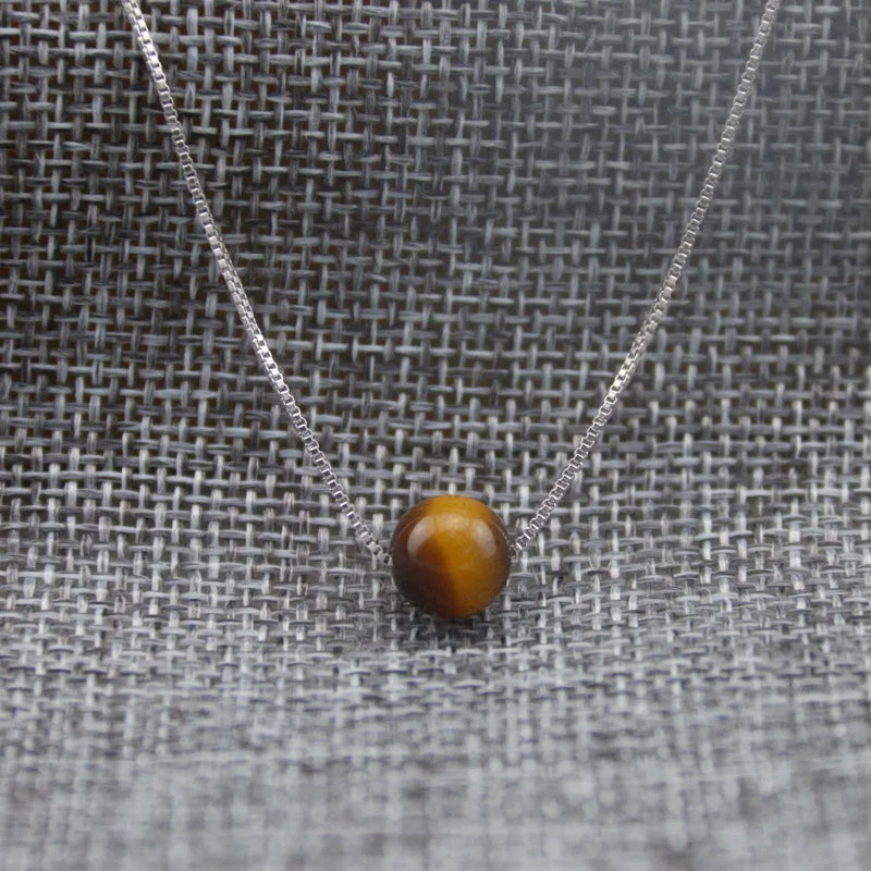 Natural Stone Quartz Tiger Eye Pendants Necklace