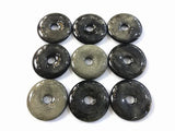 Rainbow Fluorite 30mm Donut Charm Pendant for DIY Jewelry Making - 5pcs/lot