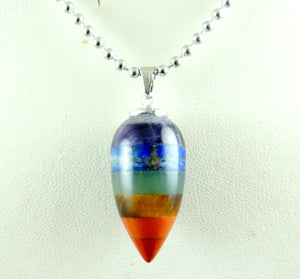 7 Chakra Healing Crystal Pendant Necklace