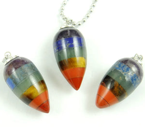 7 Chakra Healing Crystal Pendant Necklace