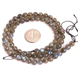 Labradorite Round Beads 15 Inch Strand for Jewelry Making DIY