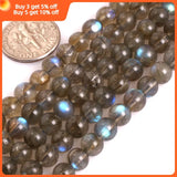 Labradorite Round Beads 15 Inch Strand for Jewelry Making DIY