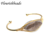 Quartz Crystal Cuff Bangle Wire Wrap Bracelet Jewelry