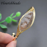 Quartz Crystal Cuff Bangle Wire Wrap Bracelet Jewelry