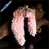 Raw Pink Coral Pendant Necklace Druzy Drusy Elestial Skeletal Cluster Specimen