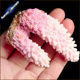 Raw Pink Coral Pendant Necklace Druzy Drusy Elestial Skeletal Cluster Specimen
