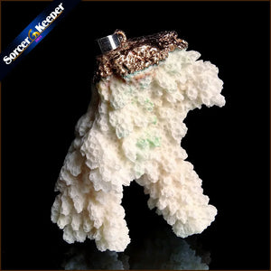 Natural Coral Pendant Necklace Druzy Drusy Cluster Specimen AA287