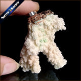 Natural Coral Pendant Necklace Druzy Drusy Cluster Specimen AA287