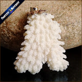 Raw Coral Pendant Necklace Druzy Drusy Elestial Skeletal Cluster Specimen