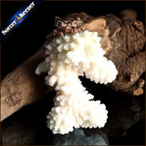 Coral Pendant Necklace Druzy Cluster Specimen