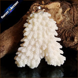 Raw Coral Pendant Necklace Druzy Drusy Elestial Skeletal Cluster Specimen