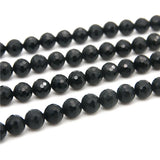 Natural Tourmaline Beads 6mm Faceted Round for DIY Jewelry Making