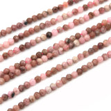 Natural Rhodochrosite Small Beads Faceted Round 2/3mm