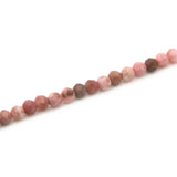 Natural Rhodochrosite Small Beads Faceted Round 2/3mm