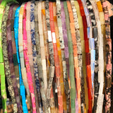 Natural Stone Rectangle Beads for Jewelry Making 15''