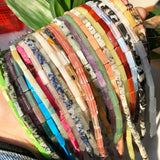 Natural Stone Rectangle Beads for Jewelry Making 15''