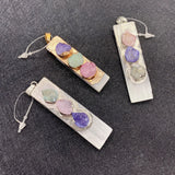 Natural Stone Rectangular Crystal Pendant 10-55mm Inlaid Charm
