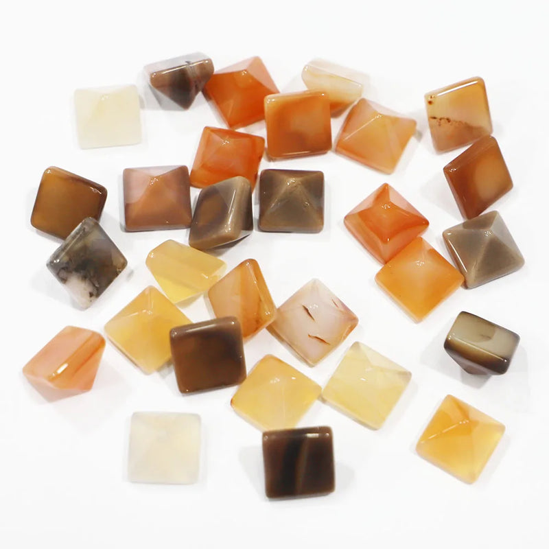 Red Agate Pyramid Aventurine Chakra Sandstone Ornament Home Statue Collection