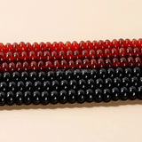 Natural Stone Red Agate Abacus Beads Round Loose Spacer Carnelian