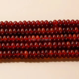 Natural Stone Red Agate Abacus Beads Round Loose Spacer Carnelian