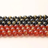 Natural Stone Red Agate Carved Dragon Bead Round Loose Spacer 8-14mm