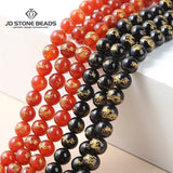 Natural Stone Red Agate Carved Dragon Bead Round Loose Spacer 8-14mm