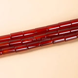 Natural Stone Red Agate Tube Shape Cylinder Beads for Jewelry Making
