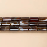 Natural Stone Red Agate Tube Shape Cylinder Beads for Jewelry Making